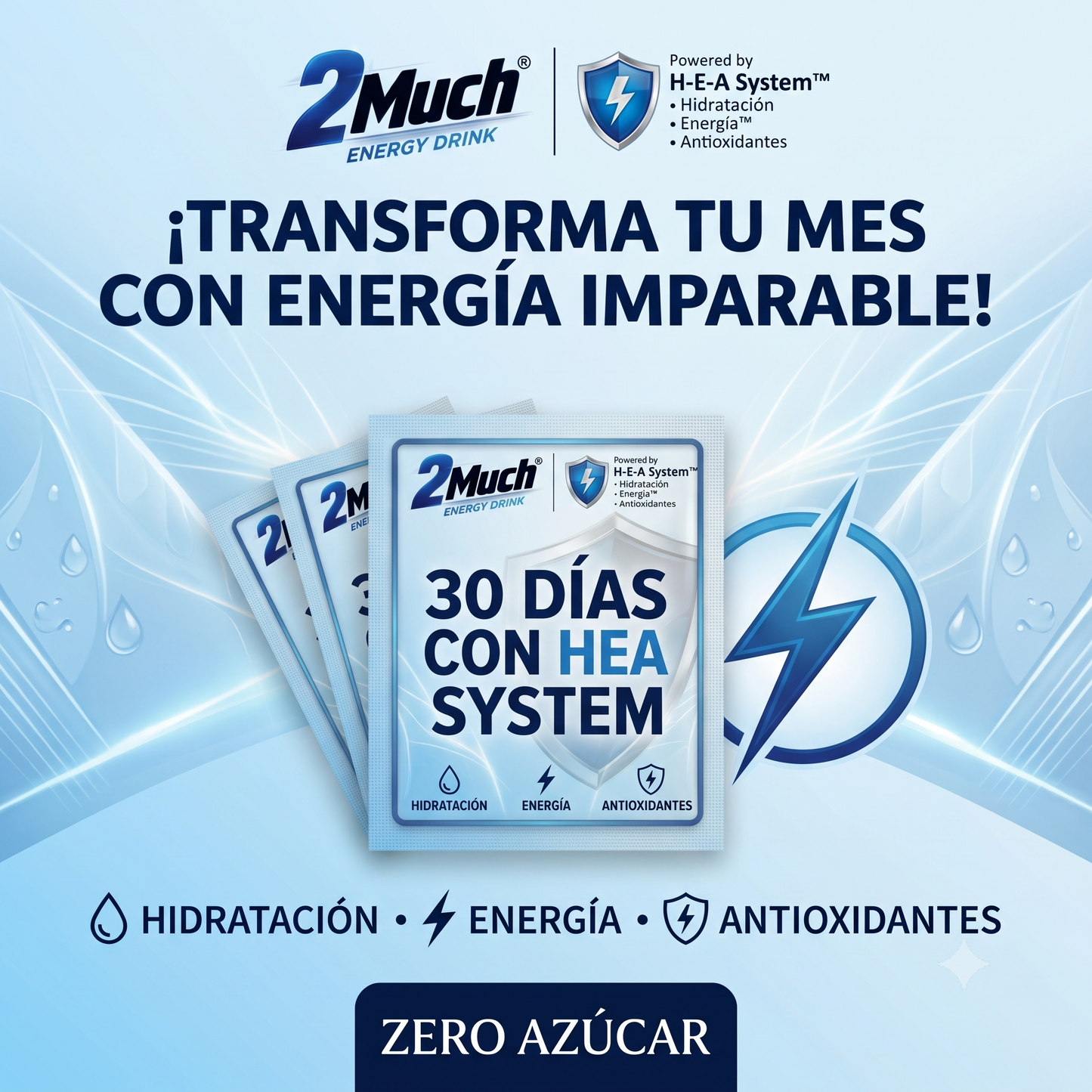 2MUCH Powered by HEA System (30 Unidades) – Tu Plan de Energía Mensual
