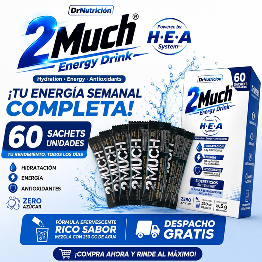 2MUCH Powered by HEA System (60 Unidades) – Protección y Energía Continua